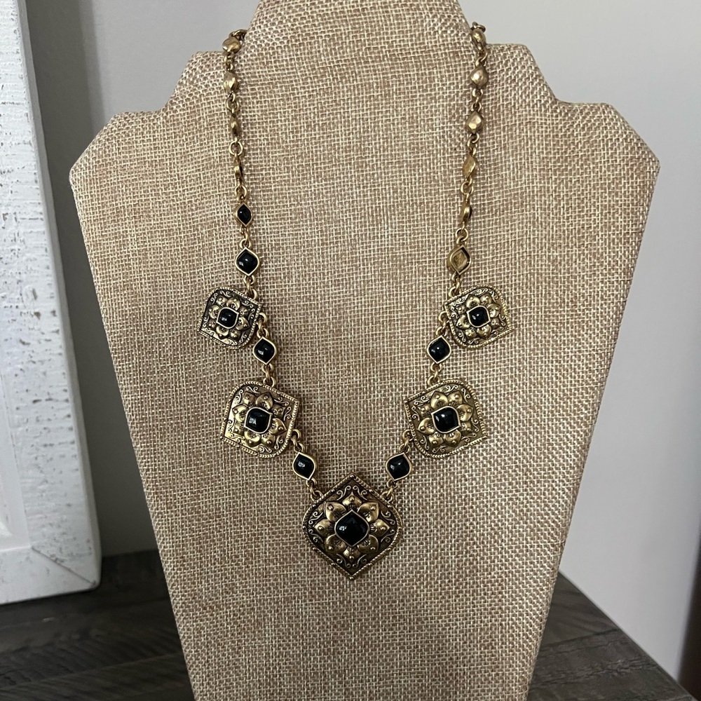 Lucky Brand Black Stone Necklace
